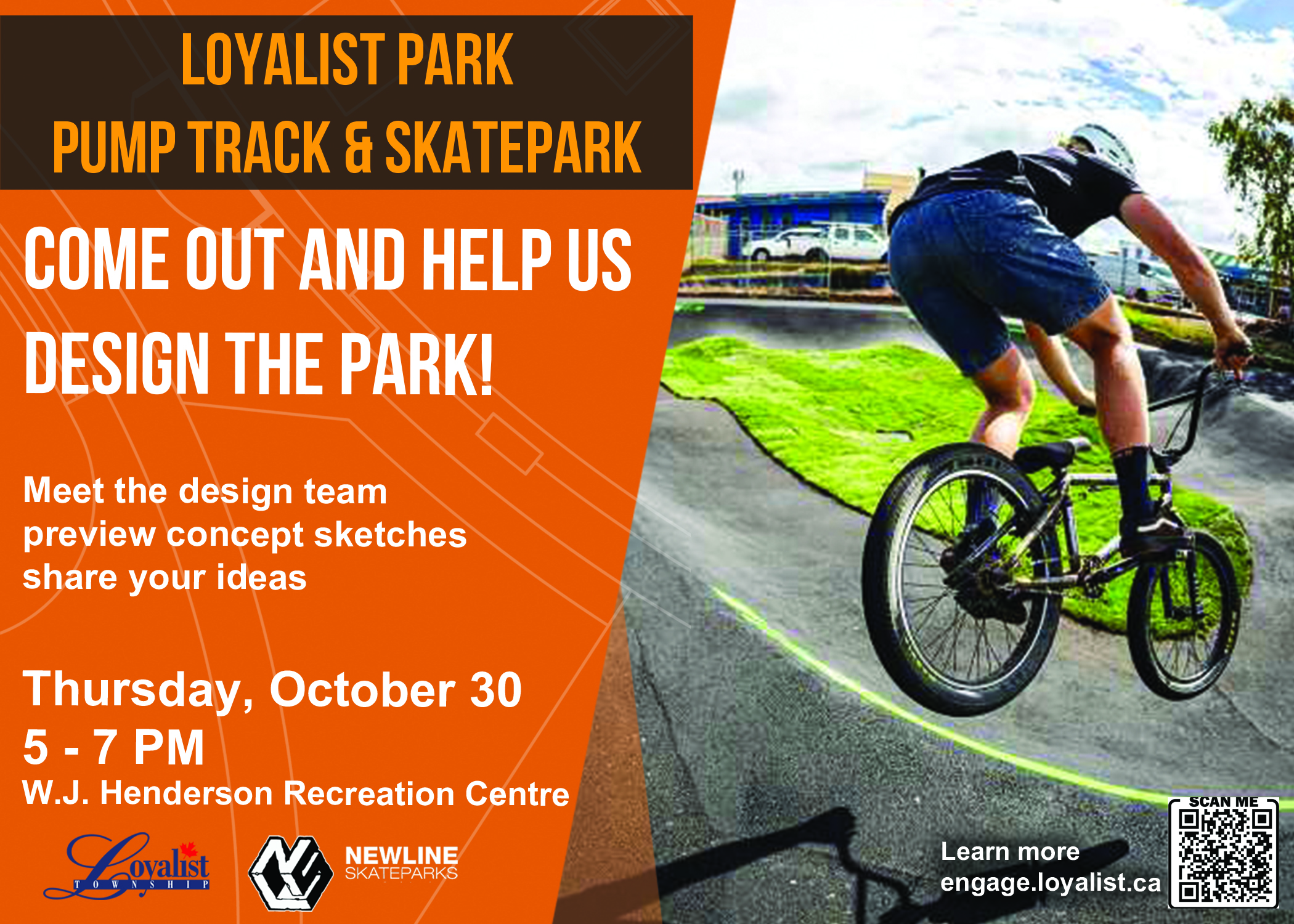 Invitation for a consultation session regarding proposed skate park and pump track