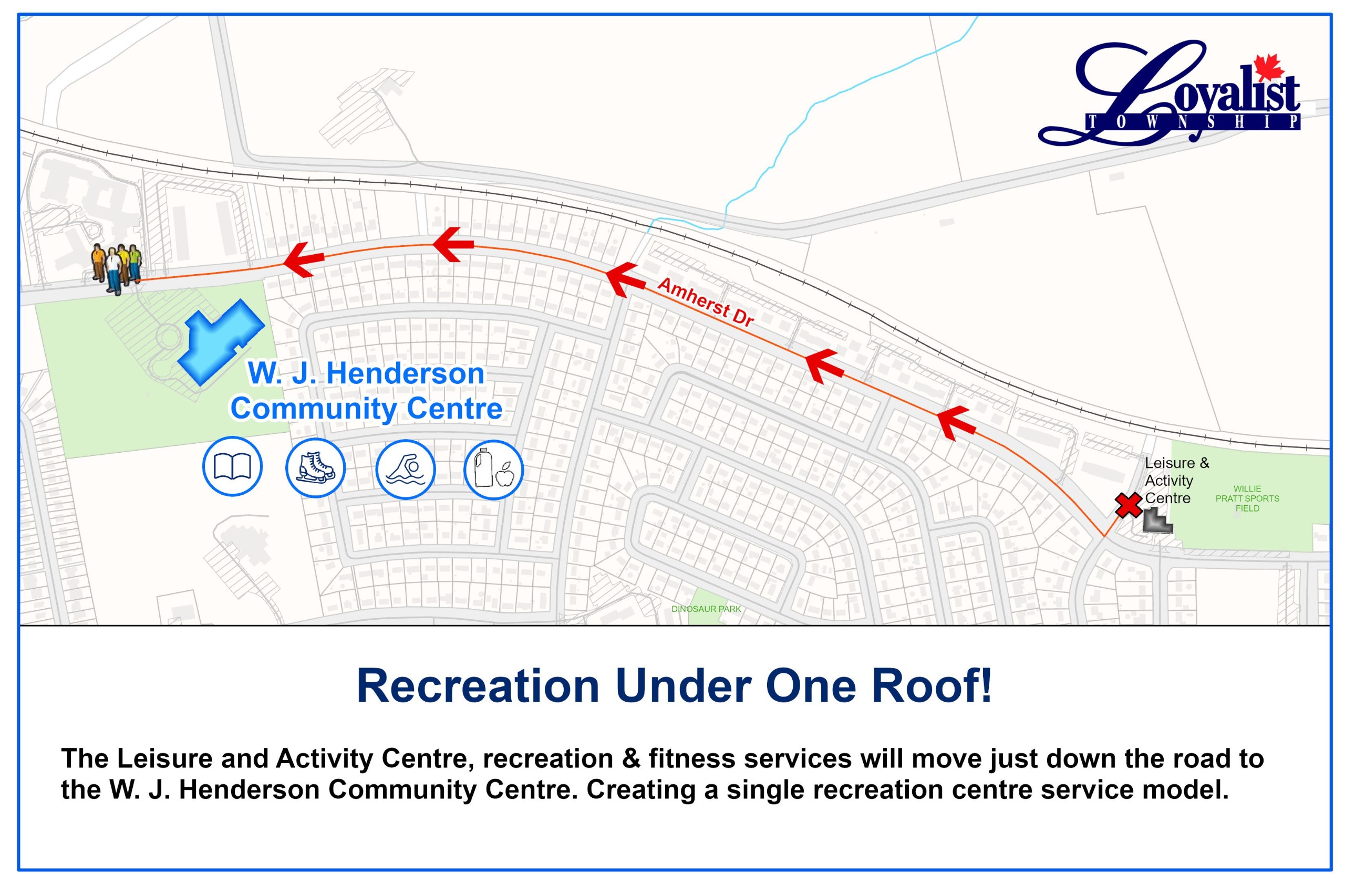 Map Amherst Drive - transition of LAC to WJ