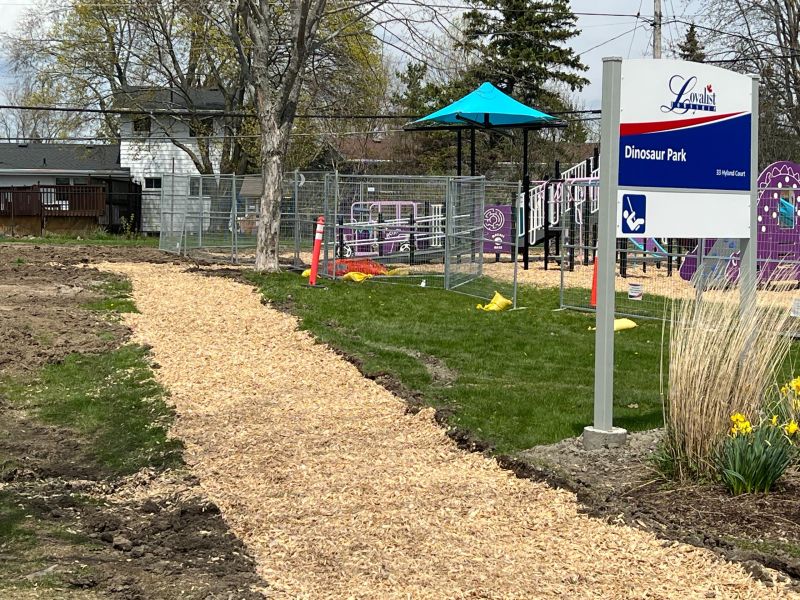 Fibar path to Dinosaur Park Playground