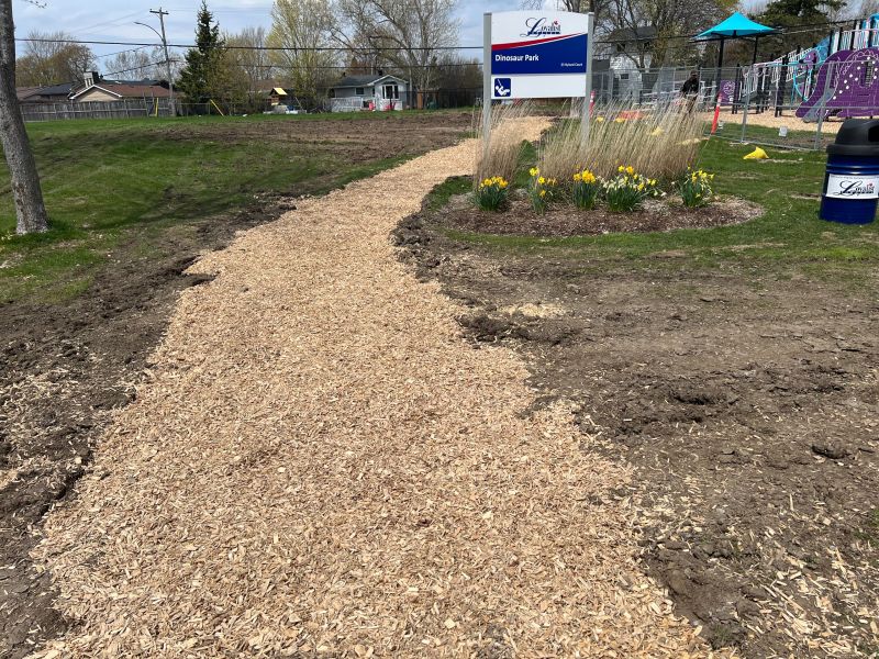 Fibar pathway leading to playground